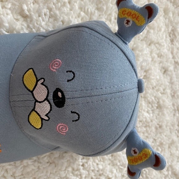 Children's Cute Hat. Blue. One Size. Embroidered "Honey" Writing. Velcro. Fun. - Picture 3 of 7